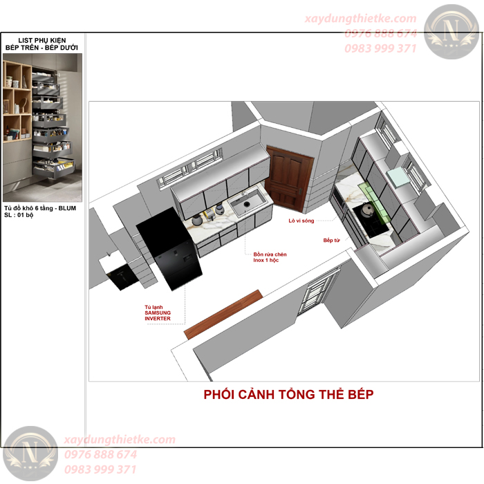 Chốt Thiết Kế - Bố Trí Công Năng Bếp