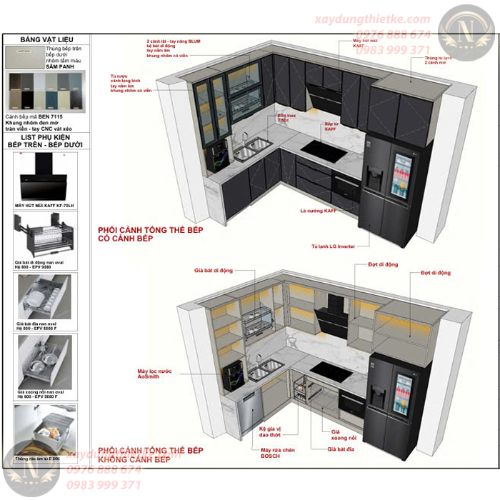 Chốt Thiết Kế - Bố Trí Công Năng Bếp