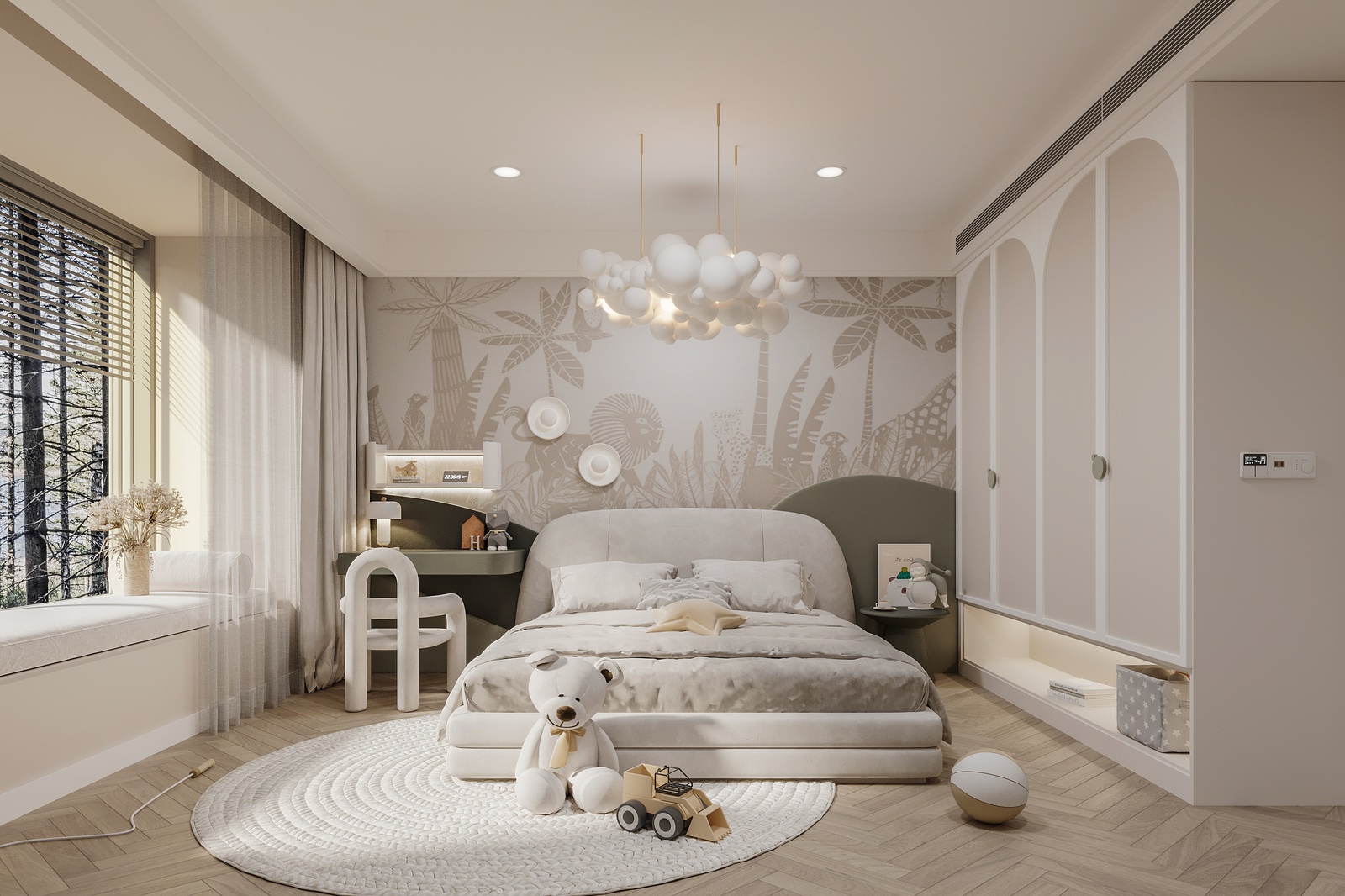 Phòng ngủ trẻ em cần tính đến khả năng thay đổi theo thời gian